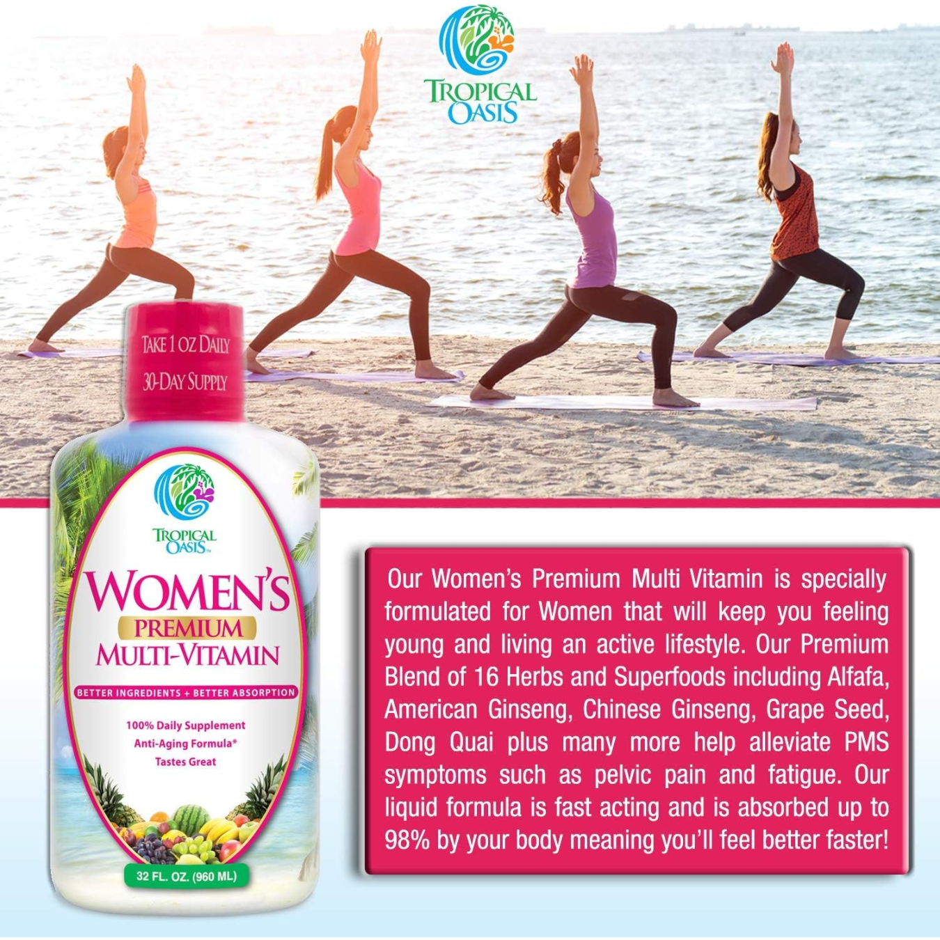 Premium Liquid Multivitamin for Women's.