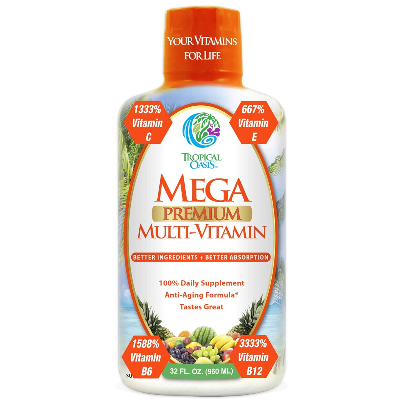 Tropical Oasis Mega Premium Liquid Multivitamin