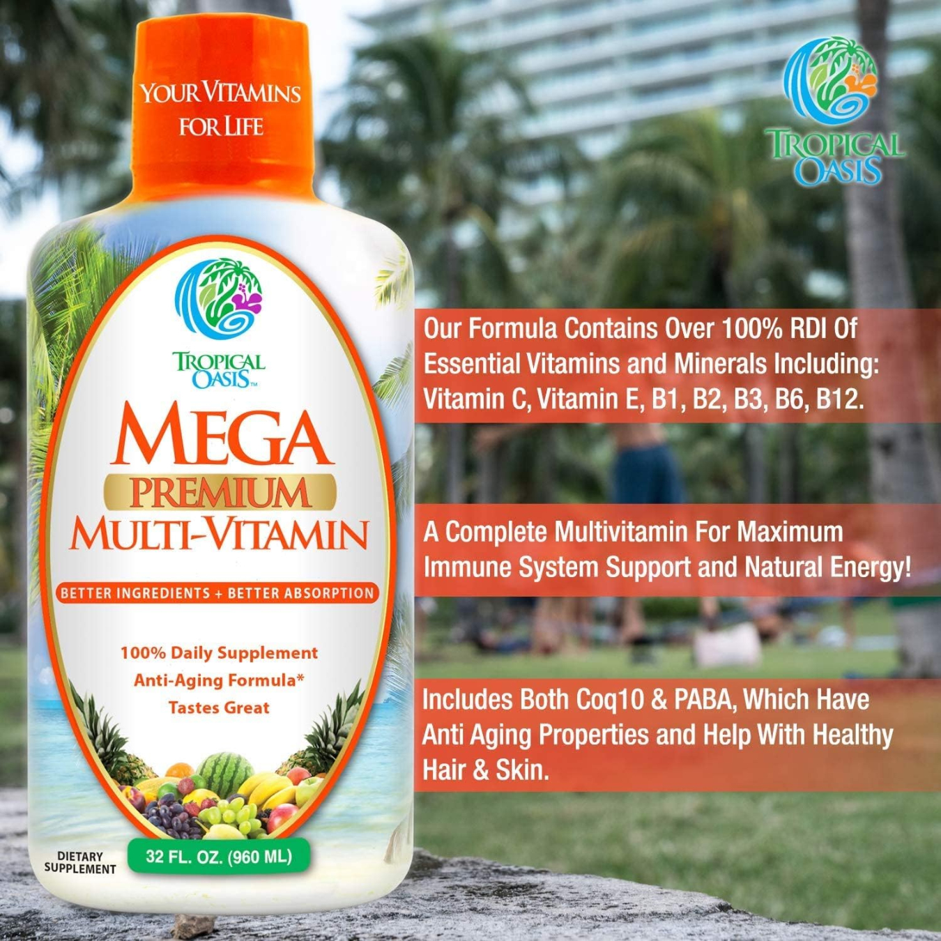 Tropical Oasis Mega Premium Liquid Multivitamin