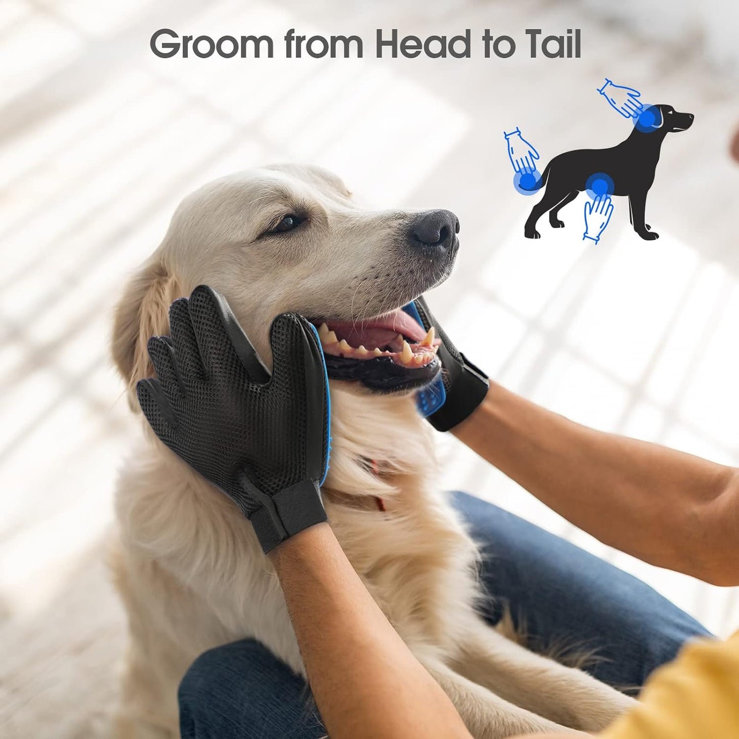 Upgrade Pet Grooming Gloves