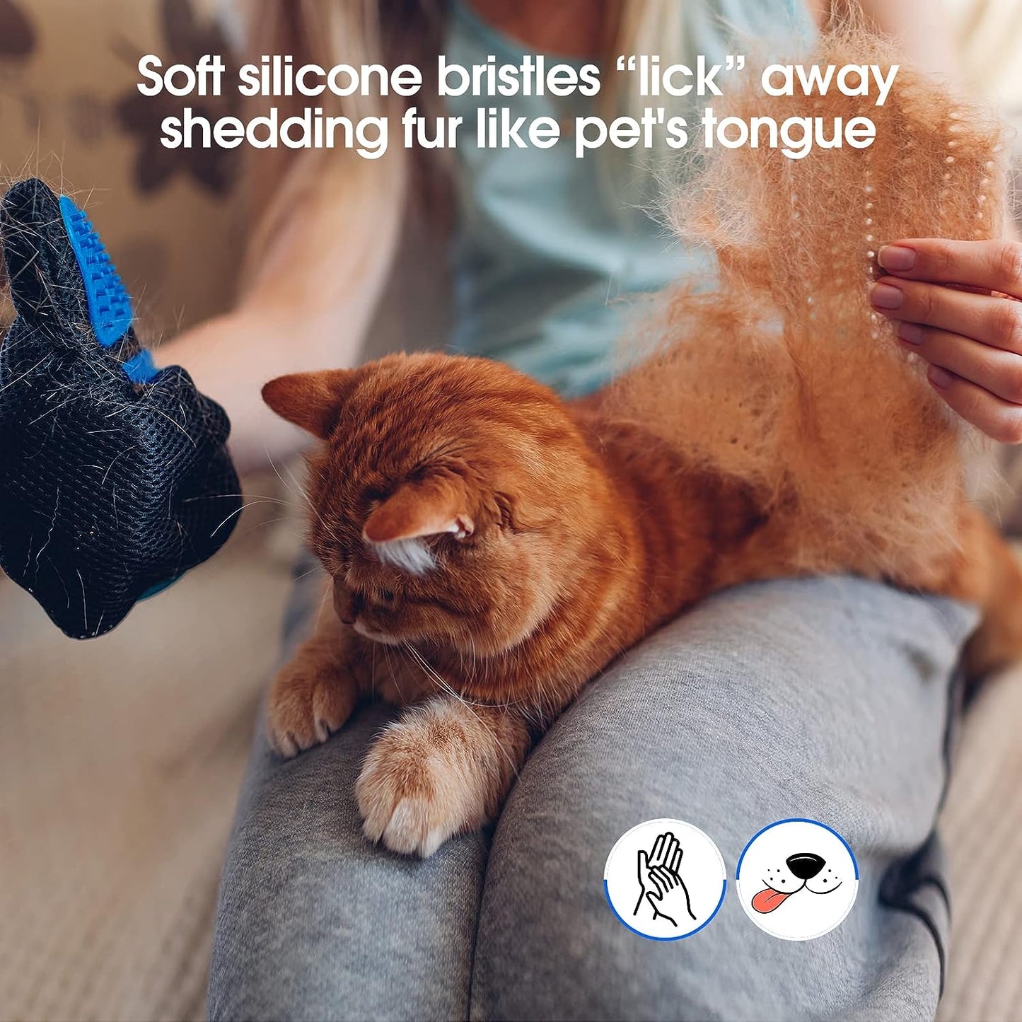 Upgrade Pet Grooming Gloves