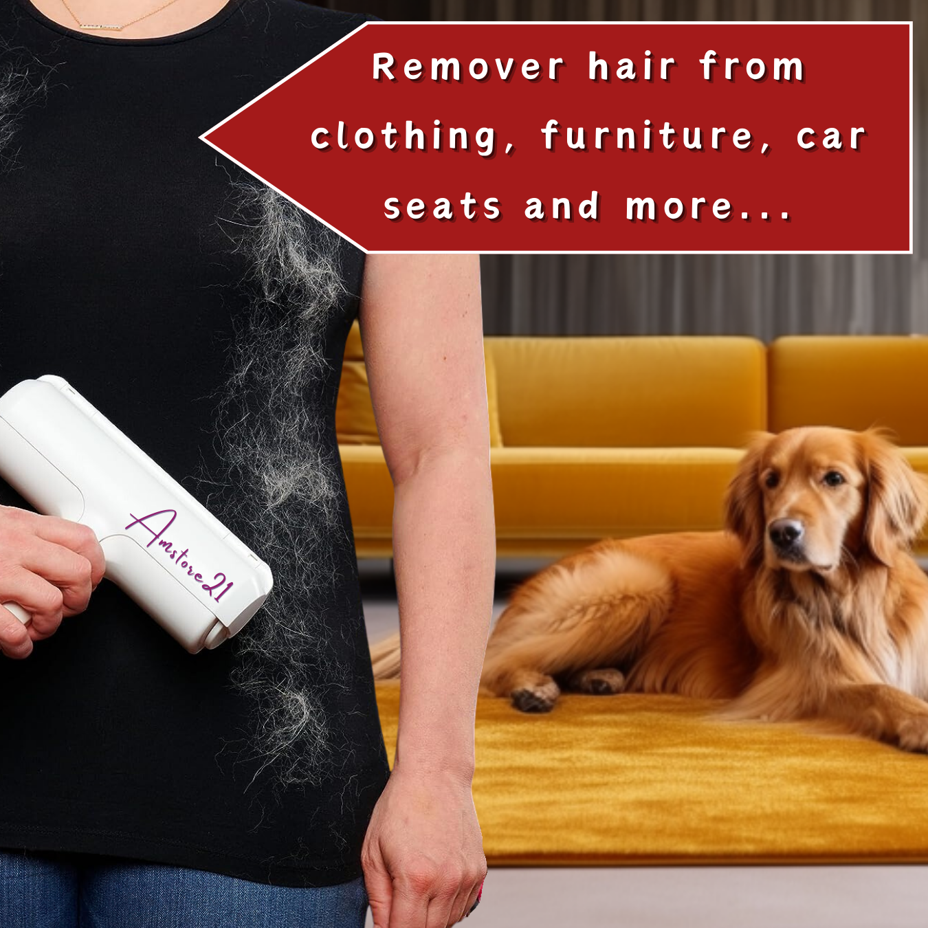 Amstore21 Pet Hair Remover, Dogs and Cats.