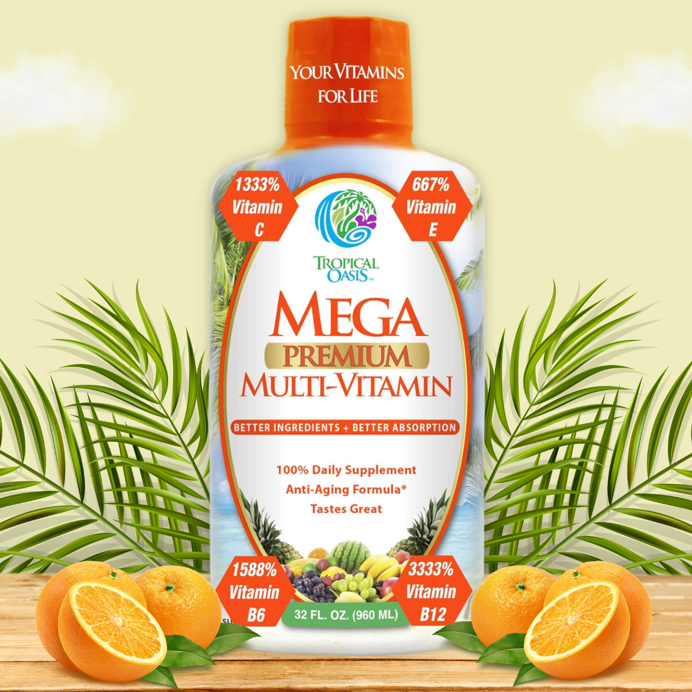 Tropical Oasis Mega Premium Liquid Multivitamin